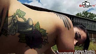 Young Gothic Teen Picked Up for Outdoor POV Sextreffen