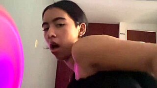Beautiful Latina teen finds stepbrother pleasuring himself