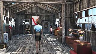 Beautiful bride in Fallout 4 shares some home-made porn