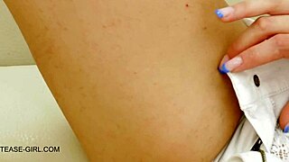 Young and petite girl masturbates and enjoys anal pleasure