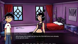 hot goth girlfriend masturbates in amity park parody