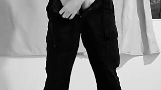 First time gay strip tease performance by a young man