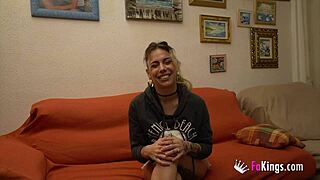 Busted Lola Seduces Cable Guy with Her Huge Titties