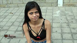 Big ass Latina gets paid for deepthroat service