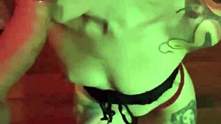 Beautiful girlfriend gives blow job while chained