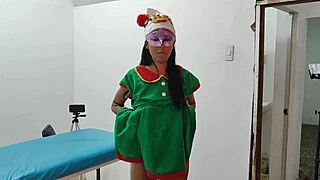 Hot nurse and patient indulge in Christmas fantasies