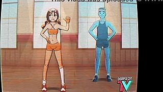 Eri-chan gets sweaty with naughty moves during home workout