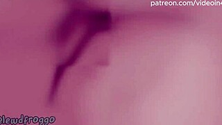 Young wife LewdFroggo's animated hentai up close and personal in cartoon form