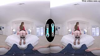 Beautiful girlfriend gives great anal sex in VR for Valentine’s Day