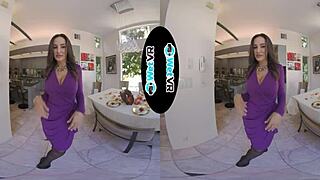 Beautiful girlfriend gives great anal sex in VR for Valentine’s Day