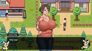 Hentai game Village Rhapsody Part 6 with a cuckold wife