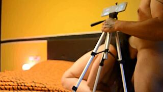 Hidden Camera Catches Bianca Riding and Sucking a Monster Cock in High Definition with Loud Moaning.