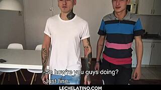 Hunky latin males bareback reality gay sex for cash