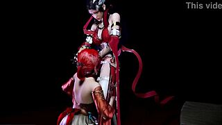 threesome with two bigboobs princesses in wild 3d animation! 😜