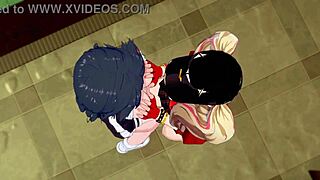 Ann Takamaki and Ryuko Matoi in Uncensored Lesbian 3D Hentai with Moaning