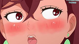 okarun spies on naked momo in a massage parlor for steamy dandadan hentai cartoon parody 2025