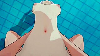 3D Anime Vtuber Gawr Gura in Sensual Pool Scenes