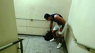 Caught two trannies having sex at the mall stairs