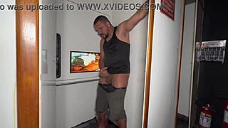Big cock action in gay cinema cabins