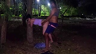 Brunette Fucks In Public Park
