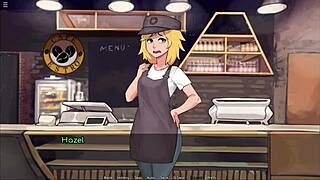 Watch hazel nut latte fucking her coworker's big cock again