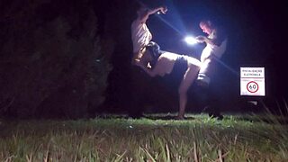 Outdoor group sex with amateur couples and hot babes