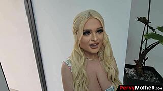Wicked step-mom allows her stepson's first-time girlfriend pleasure
