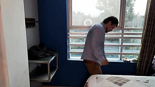 the tailor measured my ass size but couldn’t resist, so he tested my vagina’s depth with his cock. ended up with a creamy finish inside me.