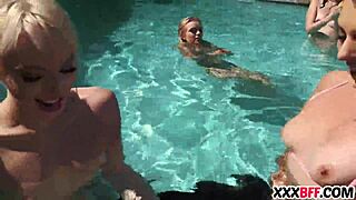 Amateur bride and best man have a pool party with a steamy twist
