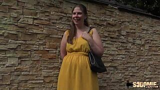 A fat amateur MILF gets a handjob from a well-endowed man at home in France