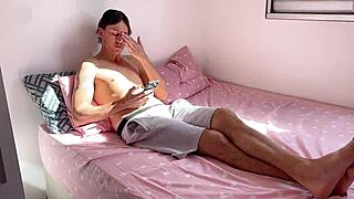 Skinny teen gets a quick and messy doggy style fuck