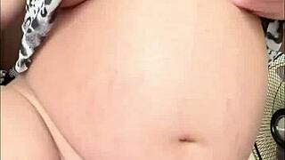 Hairy and horny pregnant Arab wife's solo sexual awakening