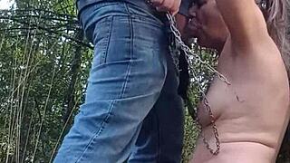 Young slave's public humiliation and degradation