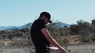 Blonde Wife Caught in Rough Public Sex by Roadside