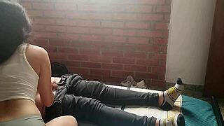 Horny Colombian Teen Masturbates Me and Sucks Out My Load