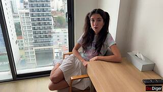 Break Me Hard - Step Sister Fucked Rough with Cum on Face