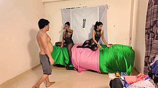 Wife's hot MILF friend joins for steamy threesome action