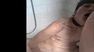 An amateur homemade video of a submissive girlfriend who engages in piss drinking, licking and eating cum