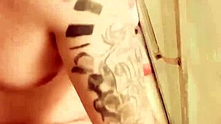 Wet and wild anal play in the shower with a chubby amateur