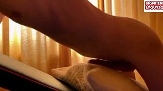 Big cocked amateur gets messy with solo masturbation