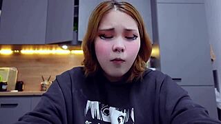 Alternative beauty gets naughty in a mugbang video