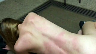 Skinny slut gets double cumshot in break room threesome