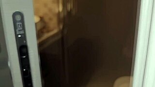 Intense male moans during crazy bathroom jerk-off