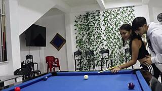 Roleplay invites my step sister for billiards and wild sex