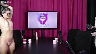 Blonde and redhead swingers strip for steamy tantric massage