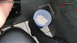 Sluts swallow cum while getting humiliated in a gloryhole