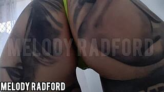 Melody Radford's naughty twerking dance routine at home