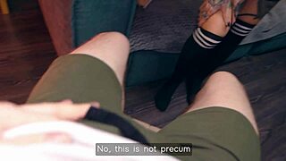 My nerdy step bro got hard watching my ass and I swallowed his load.