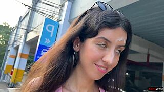 Walk with cum on face in public for cash