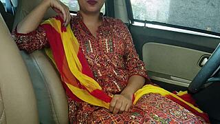 Hot Indian wife gets fucked hard in car sex video